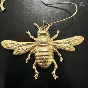 Gold Bee Dangle Earrings